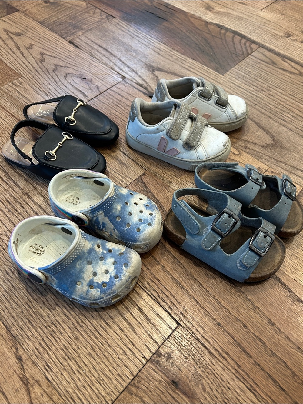 Toddler Shoe Lot Veja vejas Crocs Loafers and Birk dupes 6/7